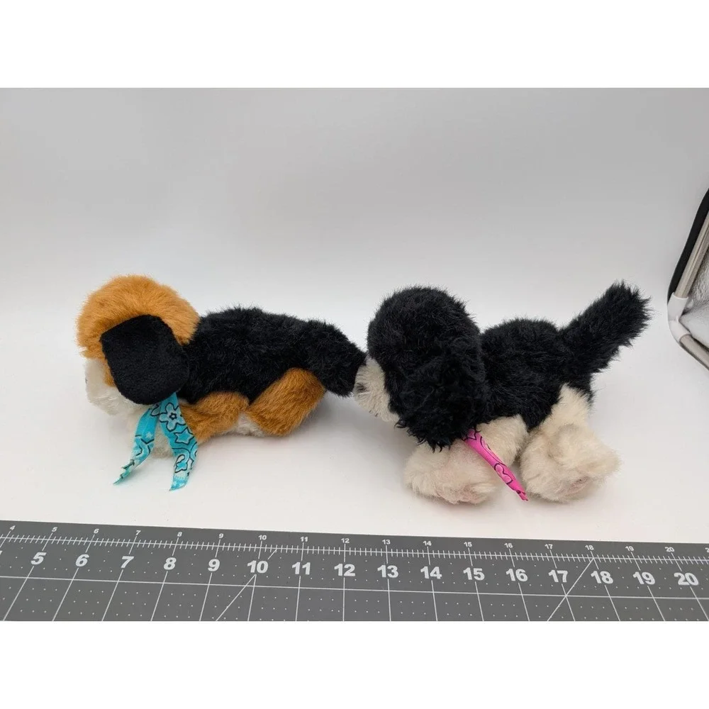 Tyco Puppy Puppy Puppies Dog Plush Lot of 2 READ Stuffed Animal‎ Toy